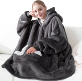 Wearable Blanket Hoodie, Oversized Sherpa Fleece Hoodie Blanket with Giant Hooded Pocket, Ultra Warm & Cozy Blanket for Adults, Perfect Gift for Women