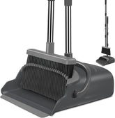 Broom and Dustpan Set for Home, Office, Indoor&Outdoor Sweeping, Stand up Broom and Dustpan