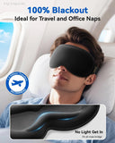 3D Blackout Sleep Mask – Weighted, Zero Pressure Eye Mask for Travel, Flights, Naps, Men & Women