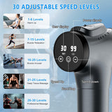 Deep Tissue Massage Gun – Handheld Percussion Massager with 30 Speed Levels & 9 Heads