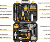 Tool Kit with 8V Cordless Drill,Tool Box with Drill,Hand Drill Set for Men & Women,Home Tool Kits for House Repair,Handyman,Diy 126 Piece