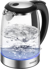 COSORI Electric Kettle | Plastic-Free Water Contact, 1.8 Qt (1500W), Stainless Steel Lid & Filter, Auto Shut-Off