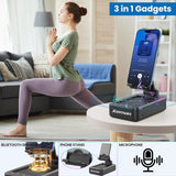 Cell Phone Stand with Bluetooth Speaker – Anti-Slip Base, HD Surround Sound, Wireless, for Home & Outdoors