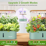 12-Pod Hydroponic Indoor Garden Kit – LED Grow Light, Herb & Vegetable Planter for Home, Kitchen, Office
