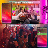 Smart RGB LED Strip Lights – Color Changing Lights with Music Sync & Remote