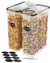 Airtight Cereal Storage Container 135oz – BPA-Free Countertop Cereal Dispenser with Labels & Marker