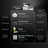 Typhur Countertop Nugget Ice Maker – Fast Pebble Ice Machine, 35 lbs/24H, Self-Cleaning, Stainless Steel