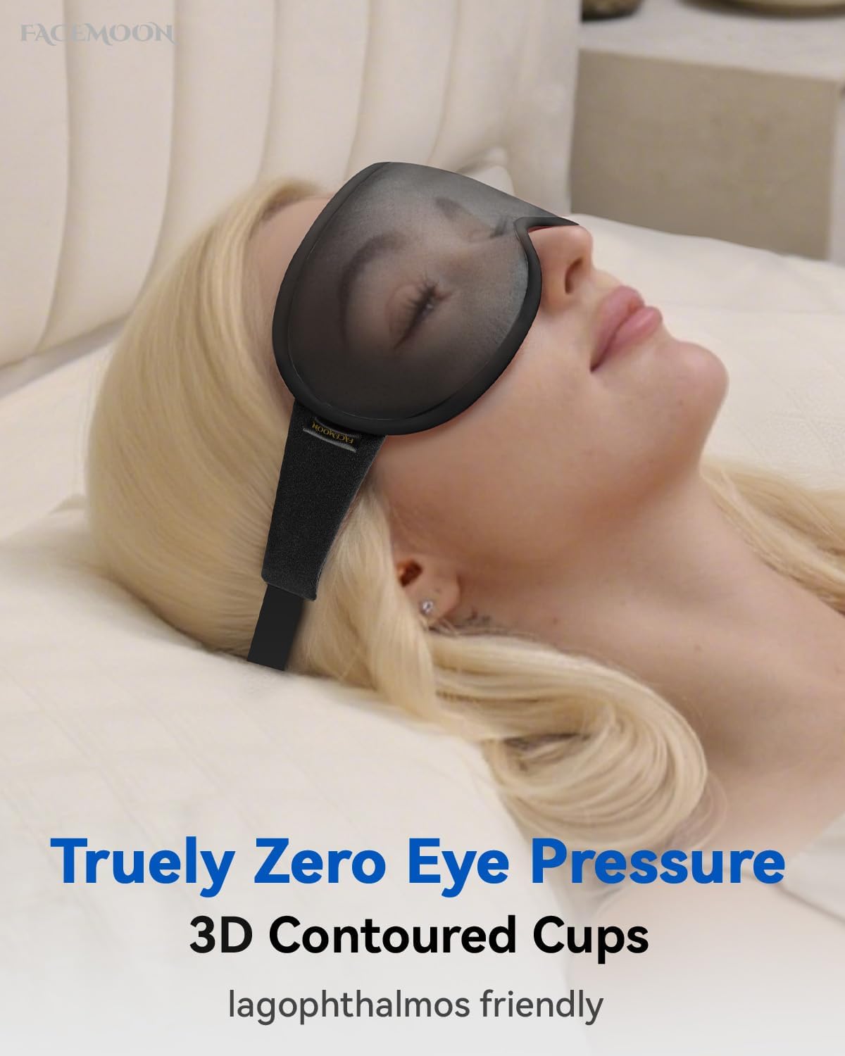 3D Blackout Sleep Mask – Weighted, Zero Pressure Eye Mask for Travel, Flights, Naps, Men & Women