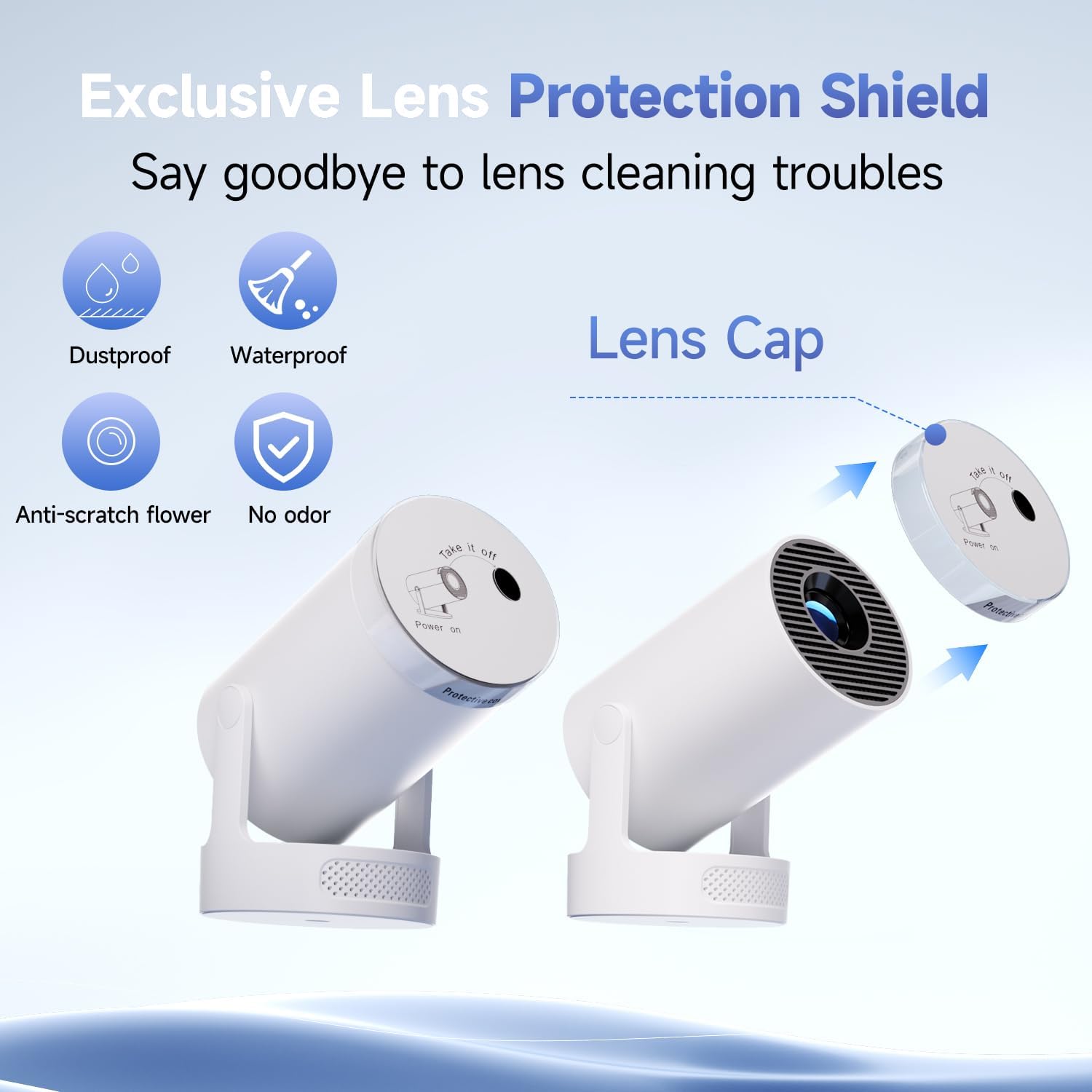 2025 Upgraded Mini Projector 4K – WiFi 6, Bluetooth 5.4, 5W Speaker, Auto Keystone & 180° Rotatable Lens