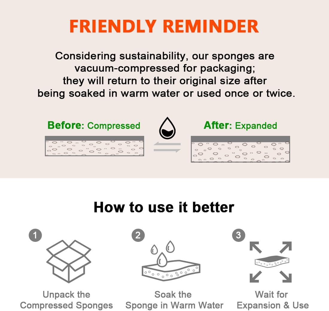 Non-Scratch Kitchen Scrub Sponges – 24 Count Dish Cleaning Sponges for Tough Grime