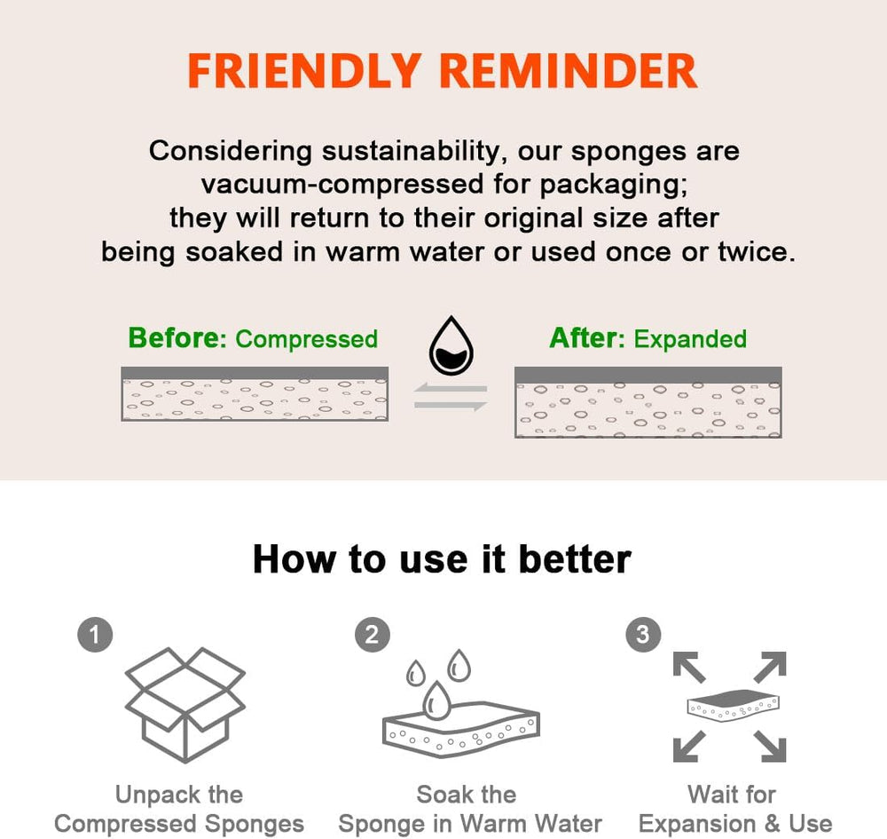 Non-Scratch Kitchen Scrub Sponges – 24 Count Dish Cleaning Sponges for Tough Grime