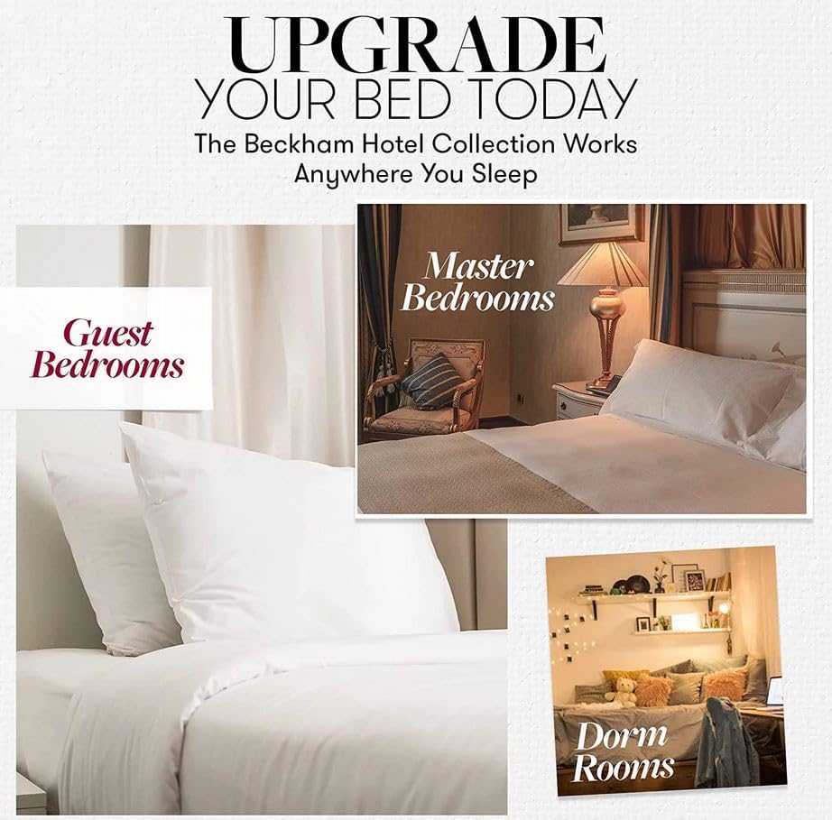 Standard, King & Queen Bed Pillows Set of 2 – Soft Down Alternative for Side, Back & Stomach Sleepers