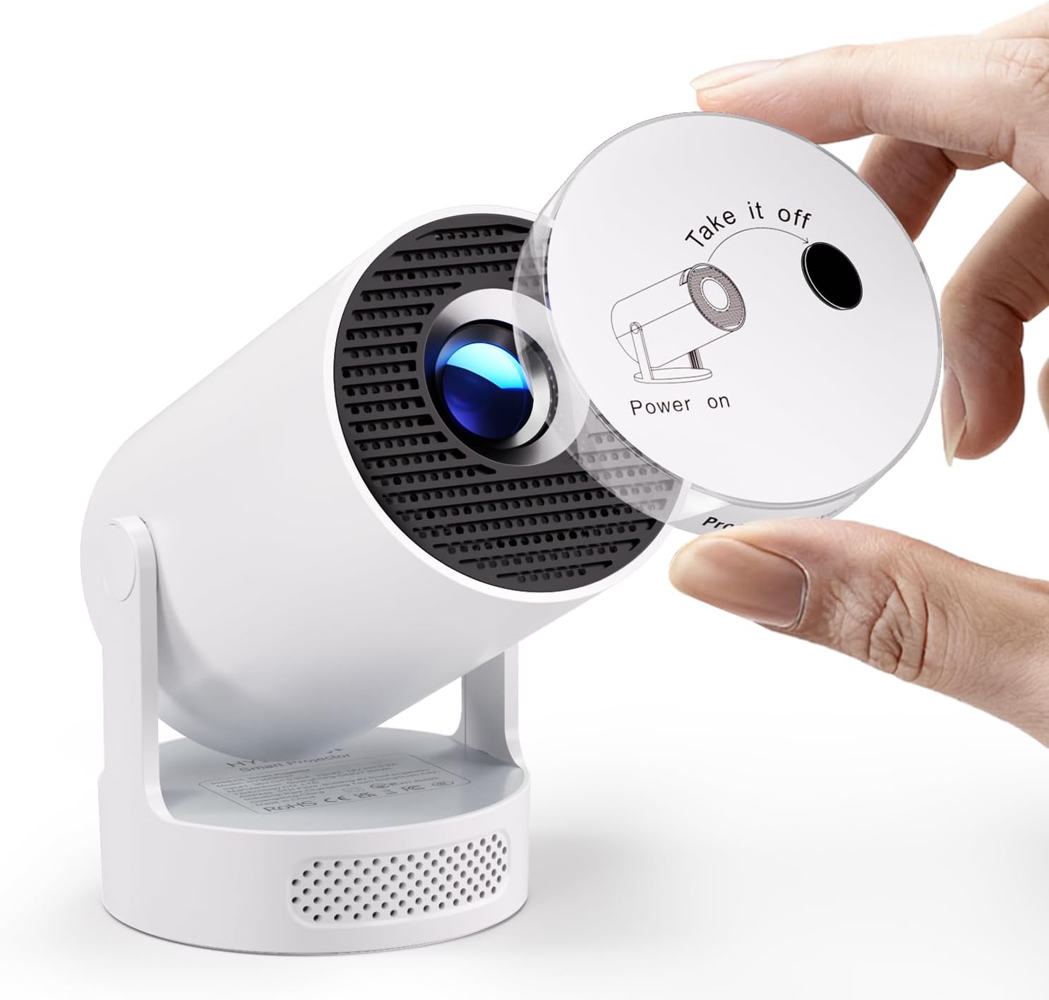 2025 Upgraded Mini Projector 4K – WiFi 6, Bluetooth 5.4, 5W Speaker, Auto Keystone & 180° Rotatable Lens