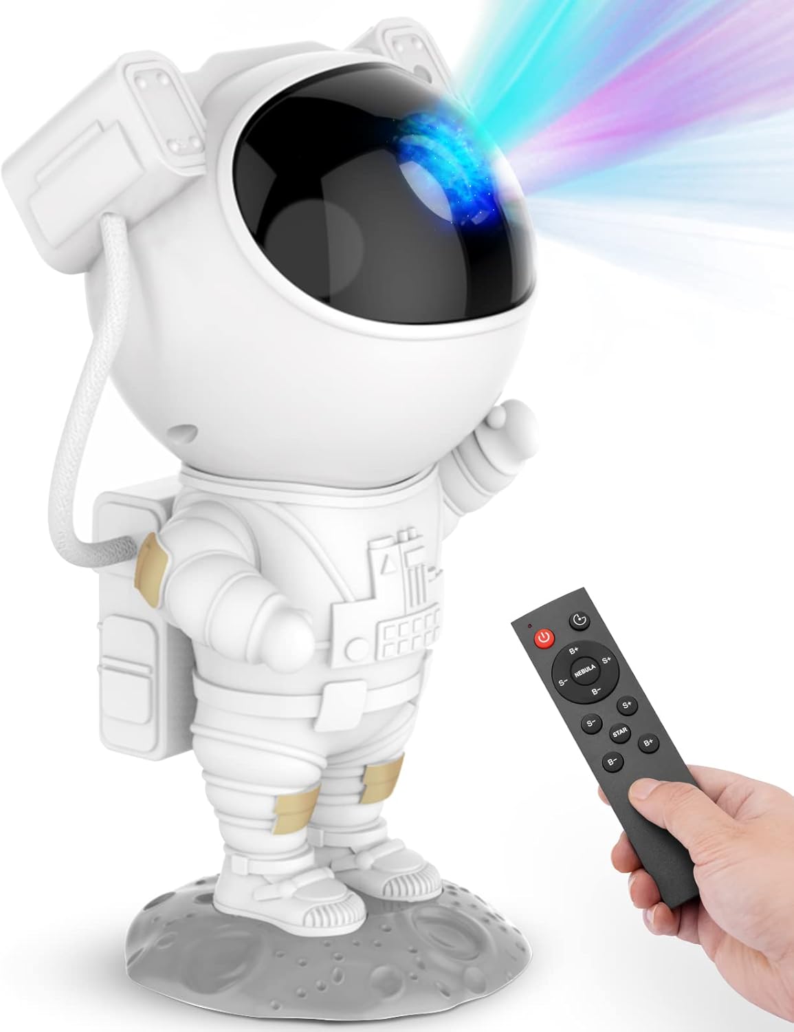 Astronaut Galaxy Star Projector – Nebula Night Light with Remote & Timer for Kids Room