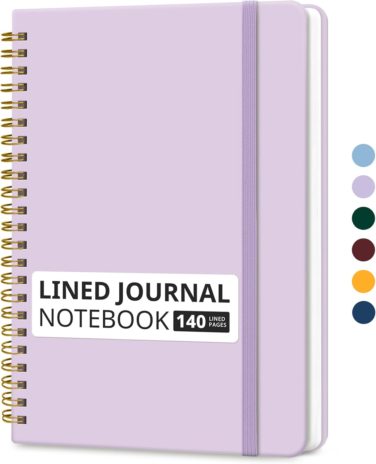 A5 Lined Spiral Journal Notebook – Hardcover, 140 Pages, College Ruled for Work & Writing
