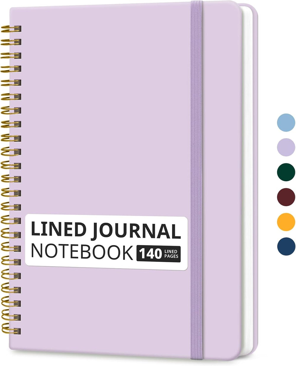 A5 Lined Spiral Journal Notebook – Hardcover, 140 Pages, College Ruled for Work & Writing