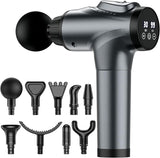 Deep Tissue Massage Gun – Handheld Percussion Massager with 30 Speed Levels & 9 Heads