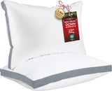 Soft Queen Pillows Set of 2 – Cooling Down Alternative, Gusseted for Comfortable Sleep