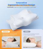 Ergonomic Memory Foam Pillow – Cooling, Odorless, Neck & Cervical Support
