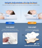Ergonomic Memory Foam Pillow – Cooling, Odorless, Neck & Cervical Support