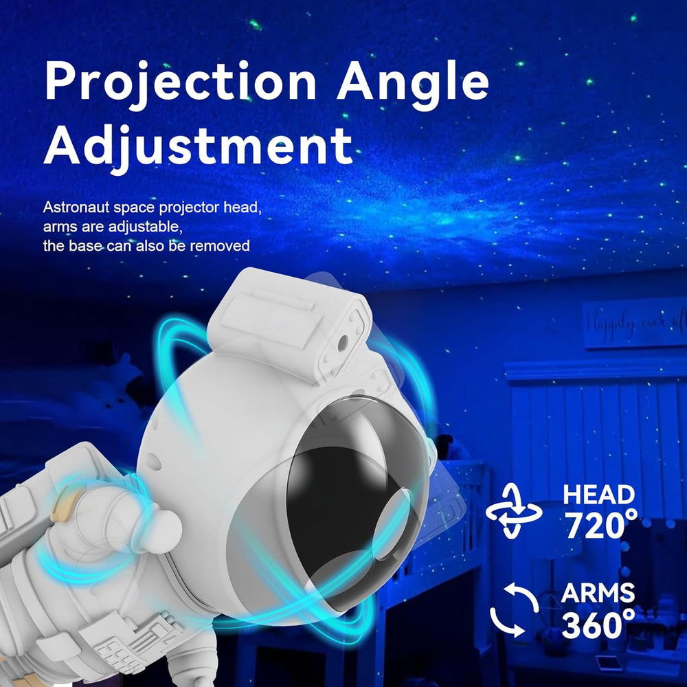 Astronaut Galaxy Star Projector – Nebula Night Light with Remote & Timer for Kids Room