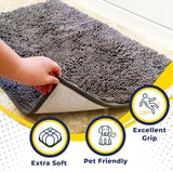 Super Absorbent Indoor Door Mat – Non-Slip Microfiber Entryway Rug (30” x 19”)