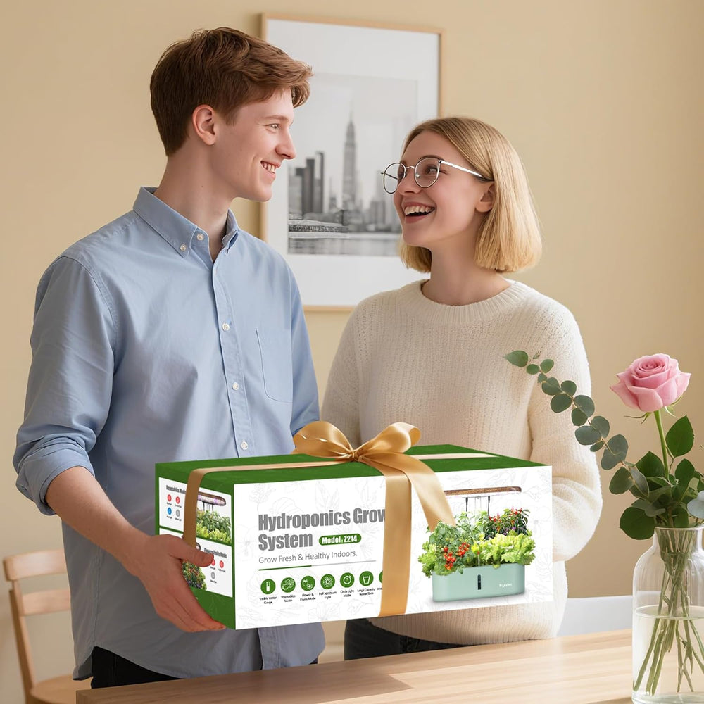 12-Pod Hydroponic Indoor Garden Kit – LED Grow Light, Herb & Vegetable Planter for Home, Kitchen, Office