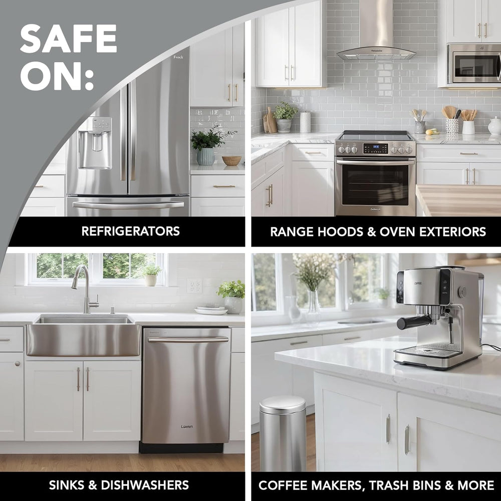 Stainless Steel Cleaner Wipes – 30 Count Polishing Wipes, Streak-Free Cleaning for Shiny Surfaces