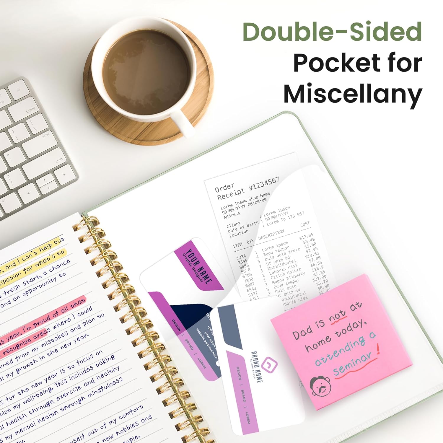 A5 Lined Spiral Journal Notebook – Hardcover, 140 Pages, College Ruled for Work & Writing