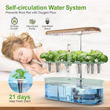 12-Pod Hydroponic Indoor Garden Kit – LED Grow Light, Herb & Vegetable Planter for Home, Kitchen, Office