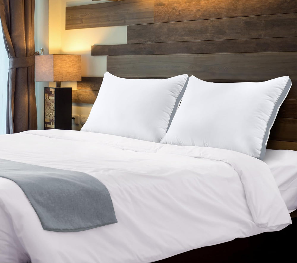 Soft Queen Pillows Set of 2 – Cooling Down Alternative, Gusseted for Comfortable Sleep