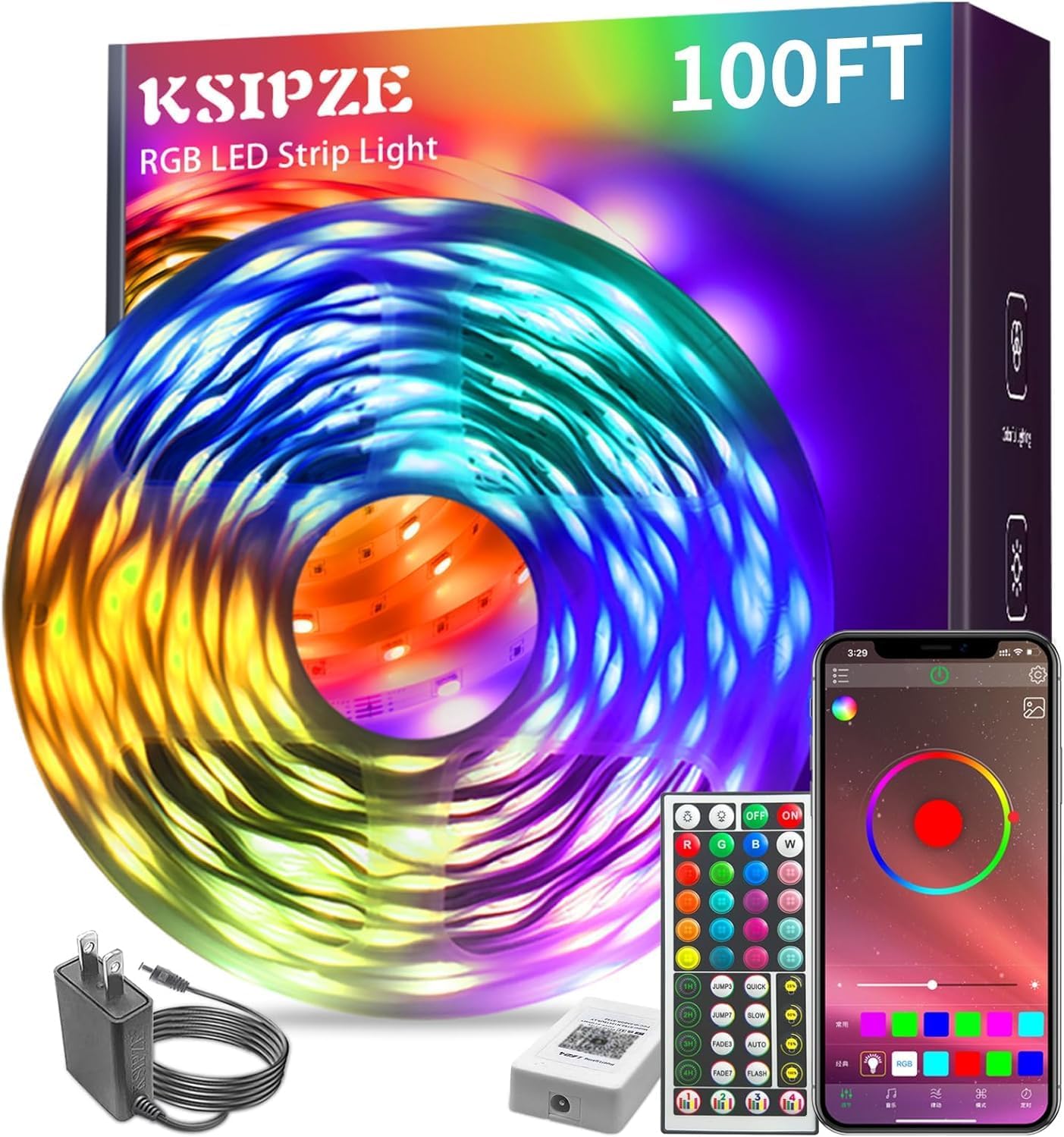 Smart RGB LED Strip Lights – Color Changing Lights with Music Sync & Remote