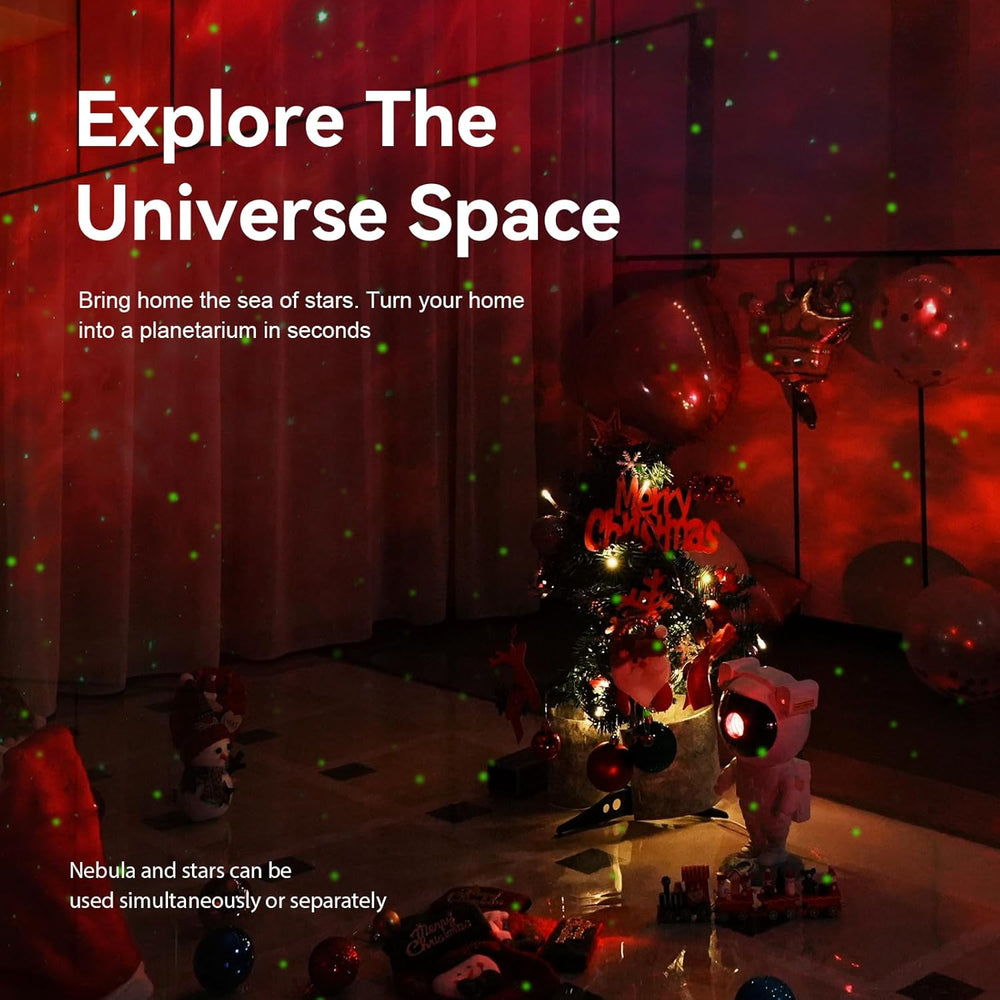Astronaut Galaxy Star Projector – Nebula Night Light with Remote & Timer for Kids Room