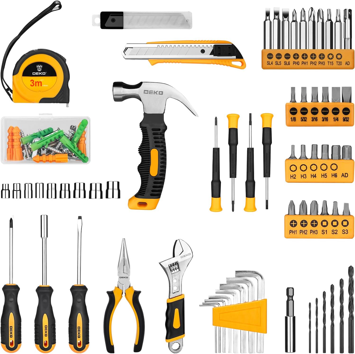 Tool Kit with 8V Cordless Drill,Tool Box with Drill,Hand Drill Set for Men & Women,Home Tool Kits for House Repair,Handyman,Diy 126 Piece