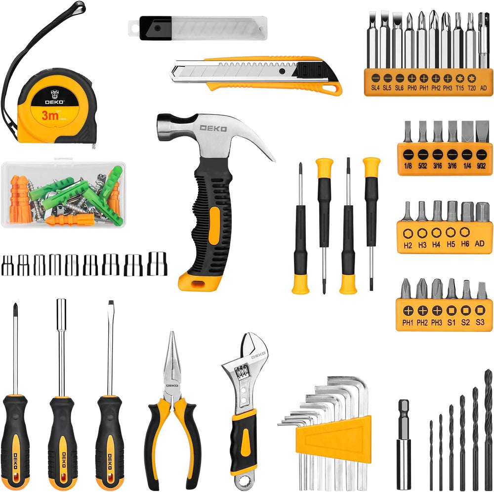 Tool Kit with 8V Cordless Drill,Tool Box with Drill,Hand Drill Set for Men & Women,Home Tool Kits for House Repair,Handyman,Diy 126 Piece