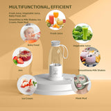 Portable Personal Blender 17oz – Rechargeable Mini Smoothie Maker with 6 Blades, USB Juicer Cup for Kitchen, Office, Travel & Camping