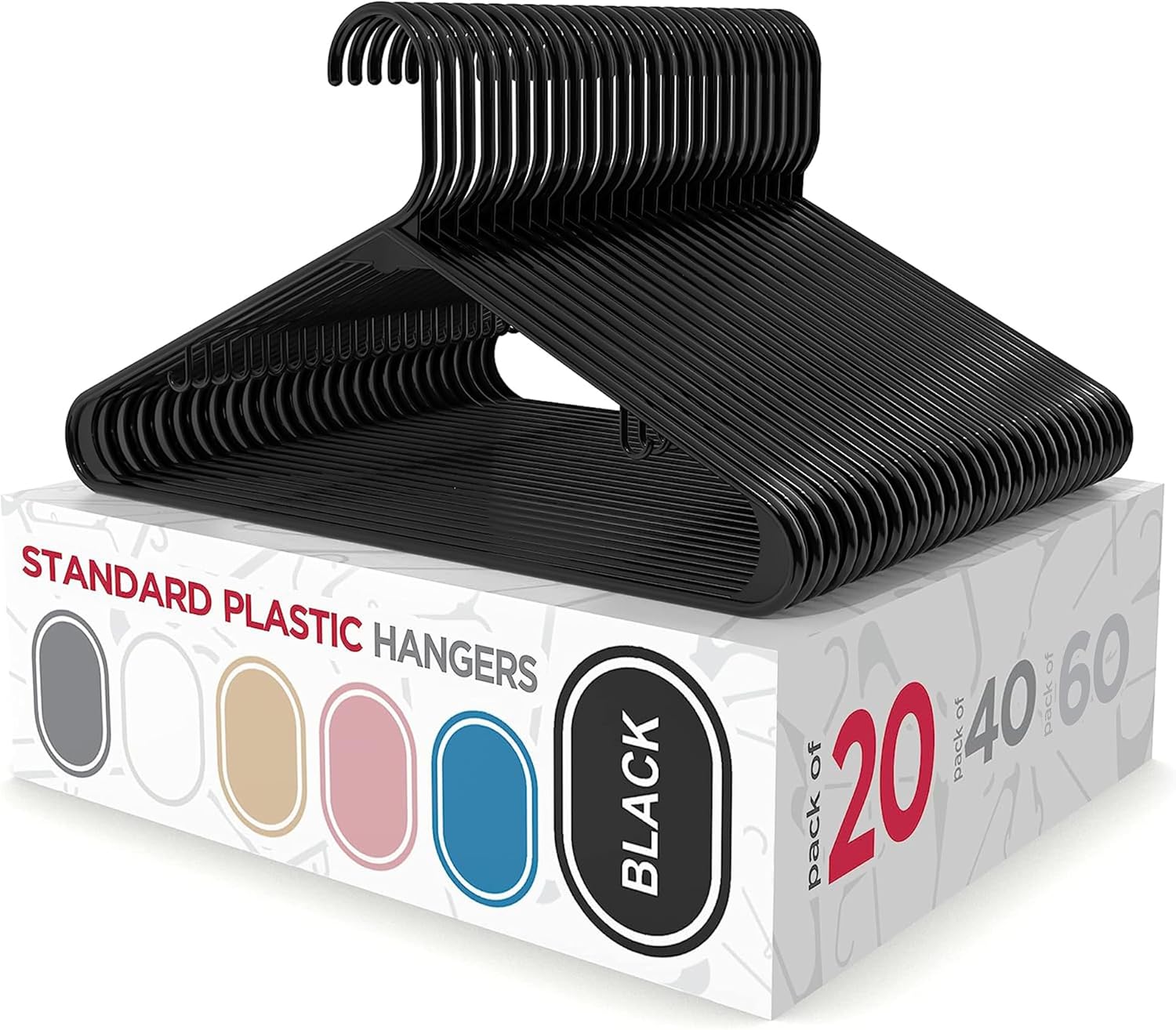 Plastic Clothes Hangers – Durable & Space Saving Closet Hangers for Shirts, Coats & Everyday Use