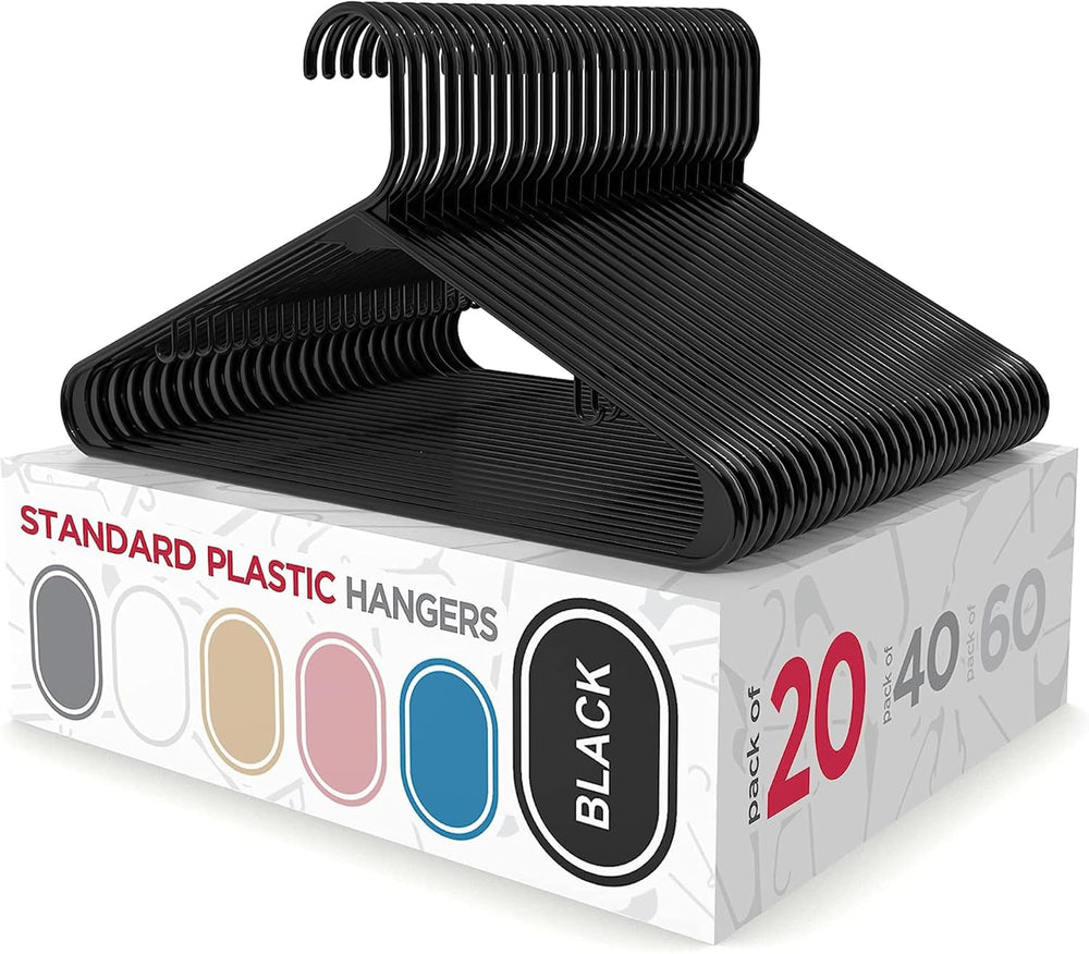 Plastic Clothes Hangers – Durable & Space Saving Closet Hangers for Shirts, Coats & Everyday Use