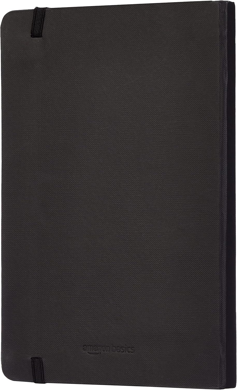Classic Lined Notebook, 240 Pages Hardcover, 5 X 8.25-Inch, Black