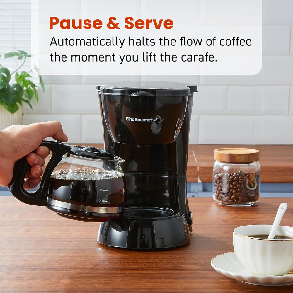 4-Cup Automatic Drip Coffee Maker with Glass Carafe, Pause & Serve, Reusable Filter, Keep Warm Function