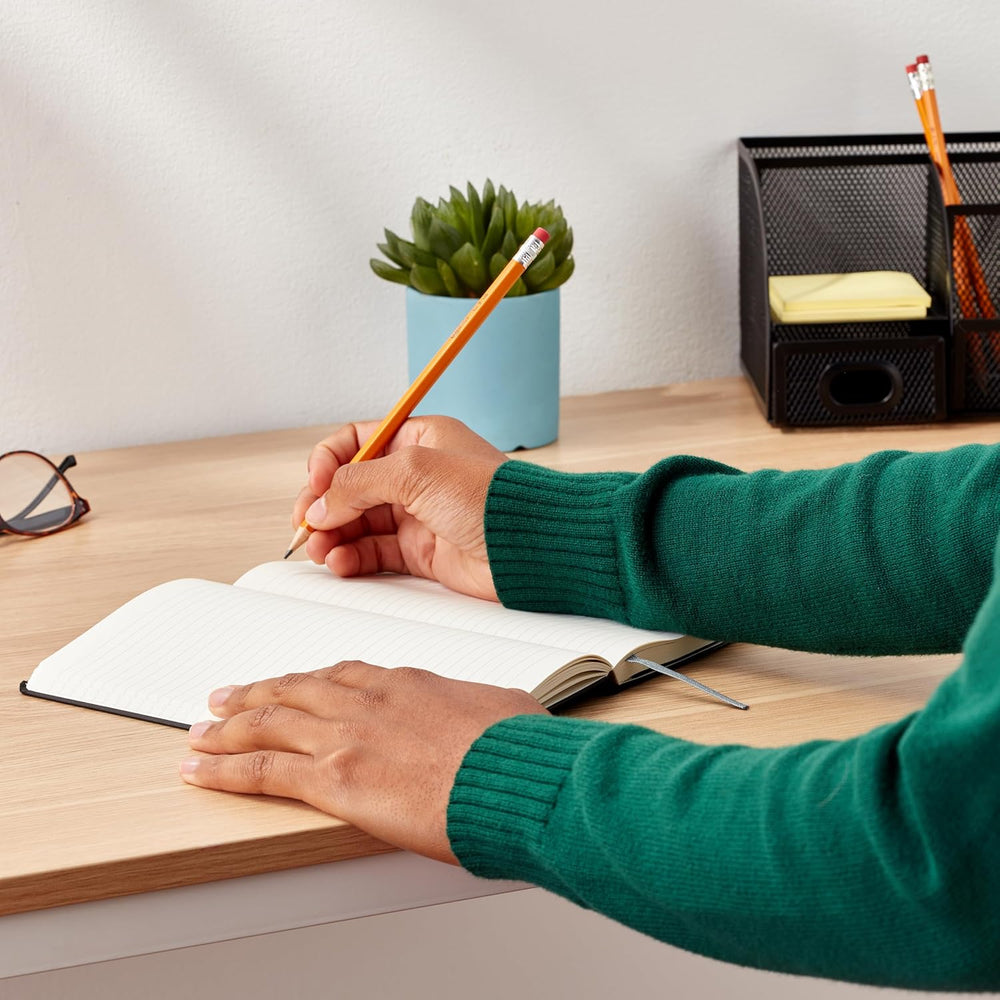 Classic Lined Notebook, 240 Pages Hardcover, 5 X 8.25-Inch, Black