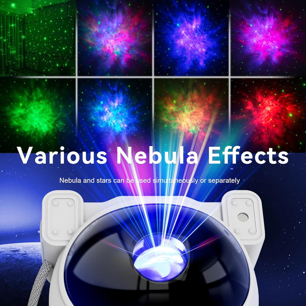Astronaut Galaxy Star Projector – Nebula Night Light with Remote & Timer for Kids Room
