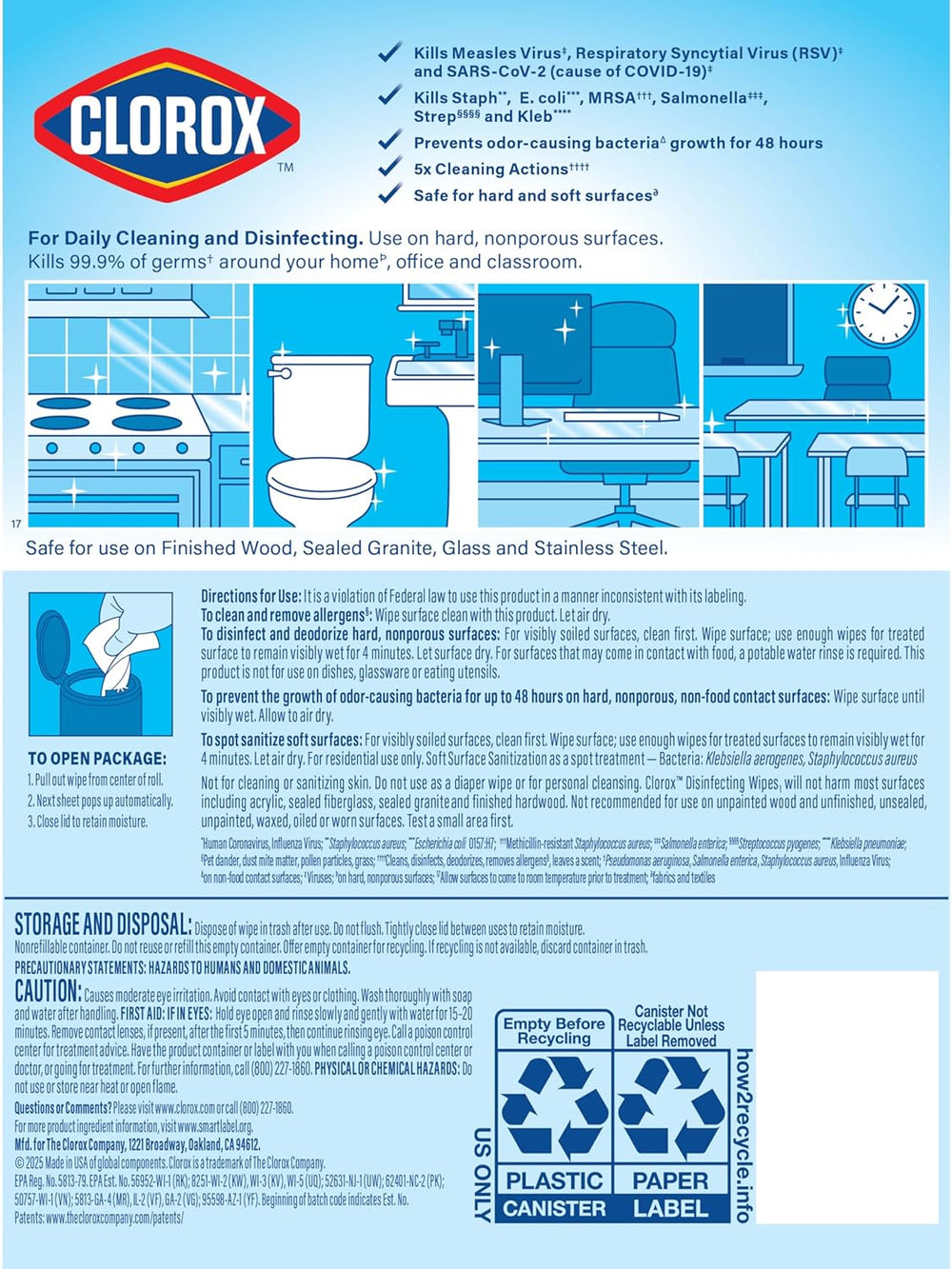 Disinfecting Cleaning Wipes Variety Pack, 75 Count Each, Pack of 3 (Package May Vary)