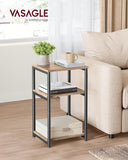 Tall Side Table Nightstand for Living Room & Bedroom