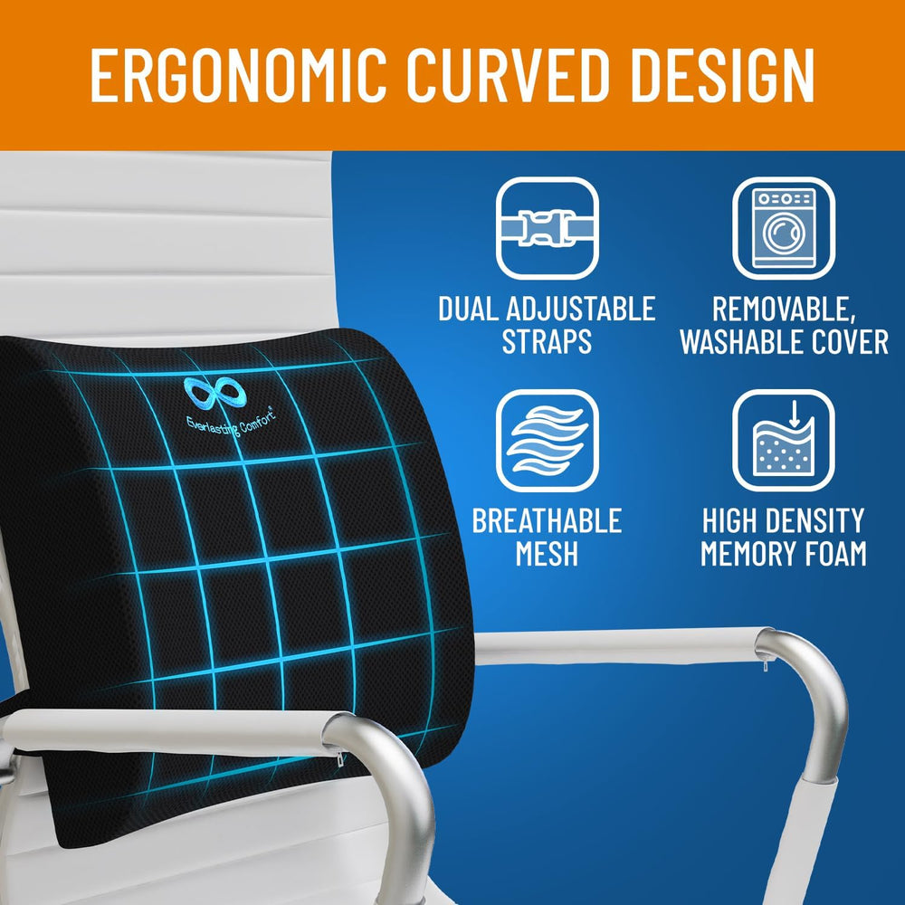 Lumbar Support Pillow - Improves Posture, Promotes Back Pain Relief