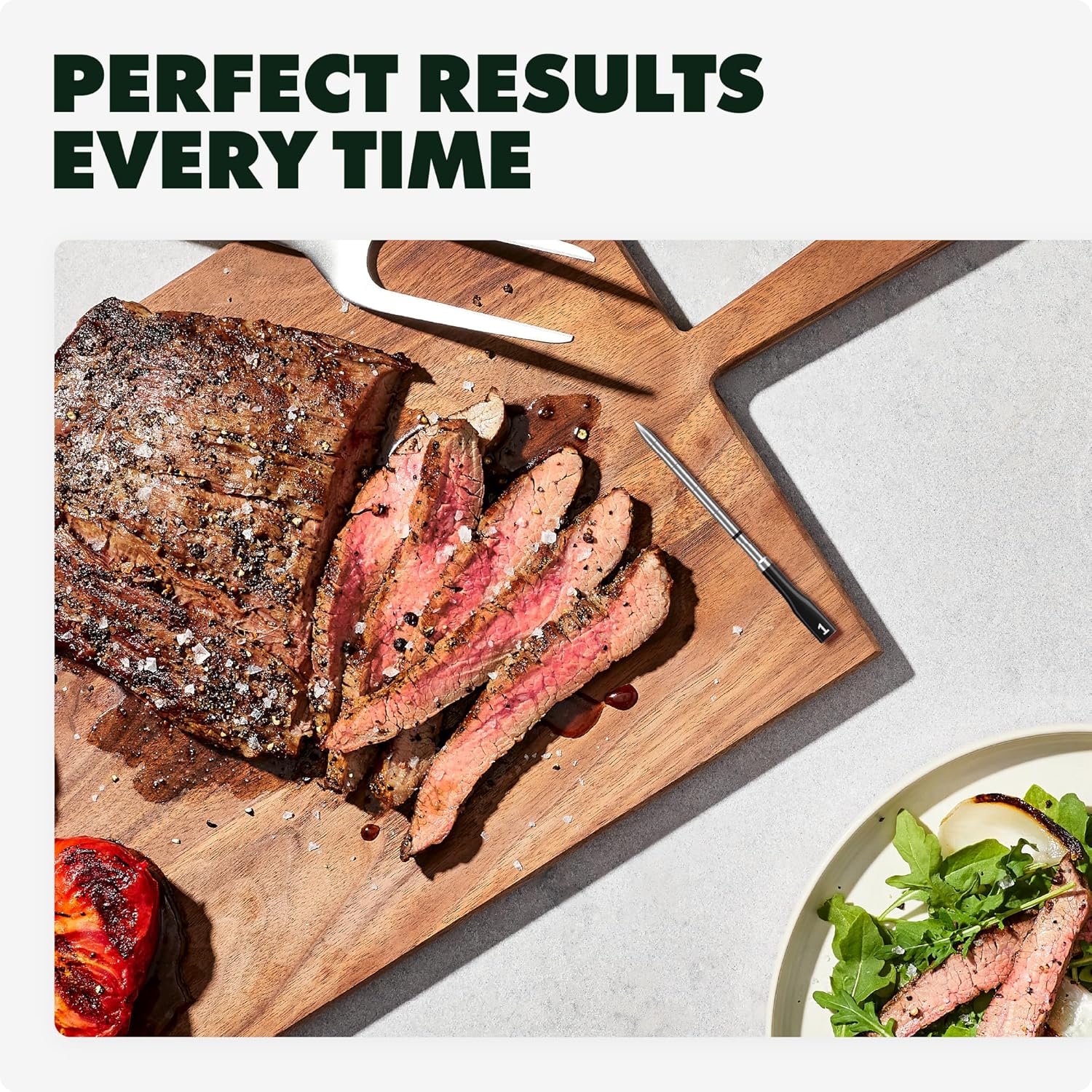 Smart Wireless Meat Thermometer – WiFi Unlimited Range, Ultra-Thin Probe (5 Sensors)