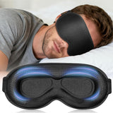 3D Blackout Sleep Mask – Weighted, Zero Pressure Eye Mask for Travel, Flights, Naps, Men & Women