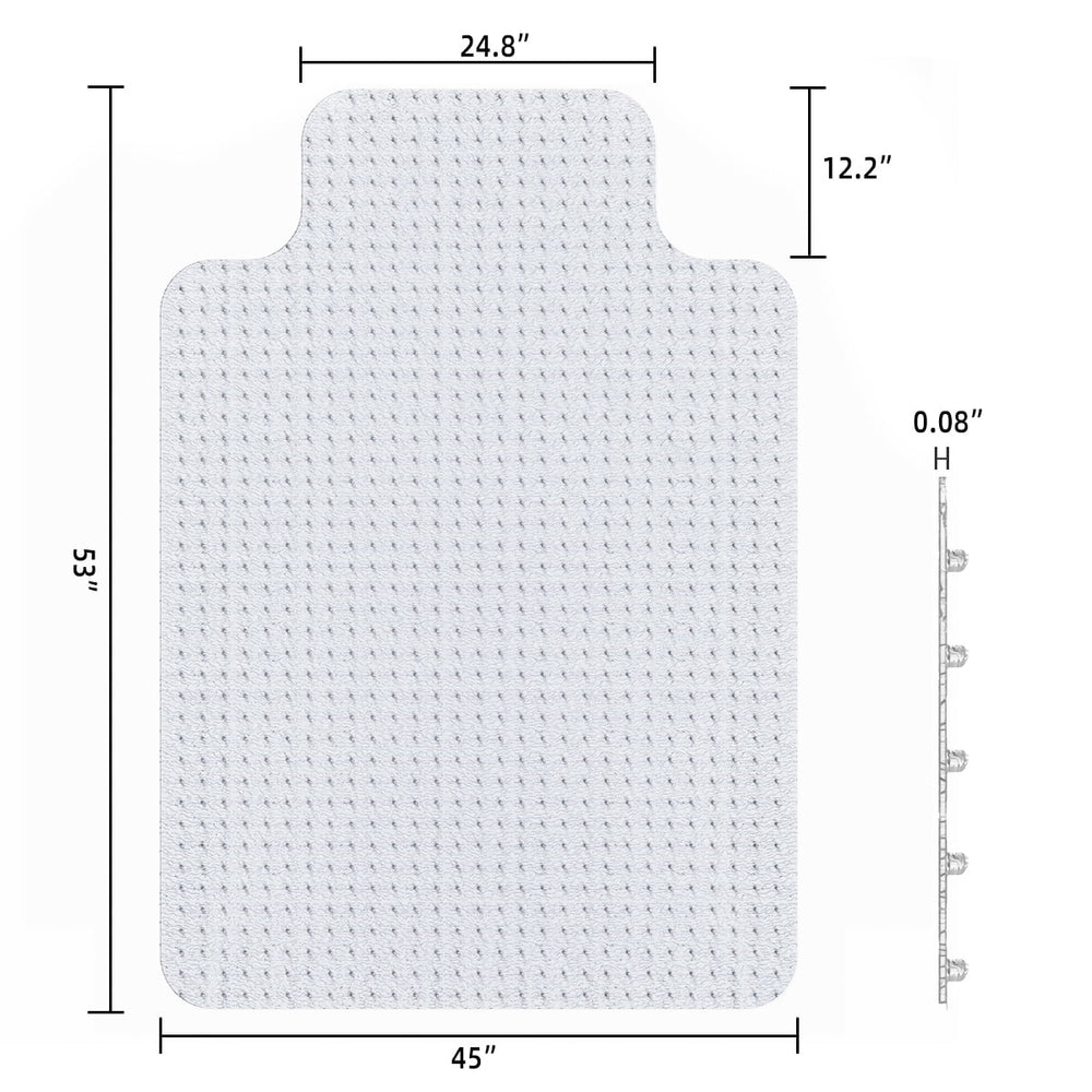 Office Chair Carpet Mat with Lip – Floor Protector (45” x 53”)