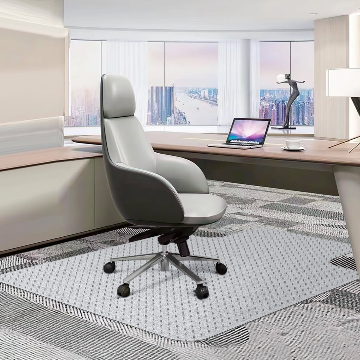 Office Chair Carpet Mat with Lip – Floor Protector (45” x 53”)