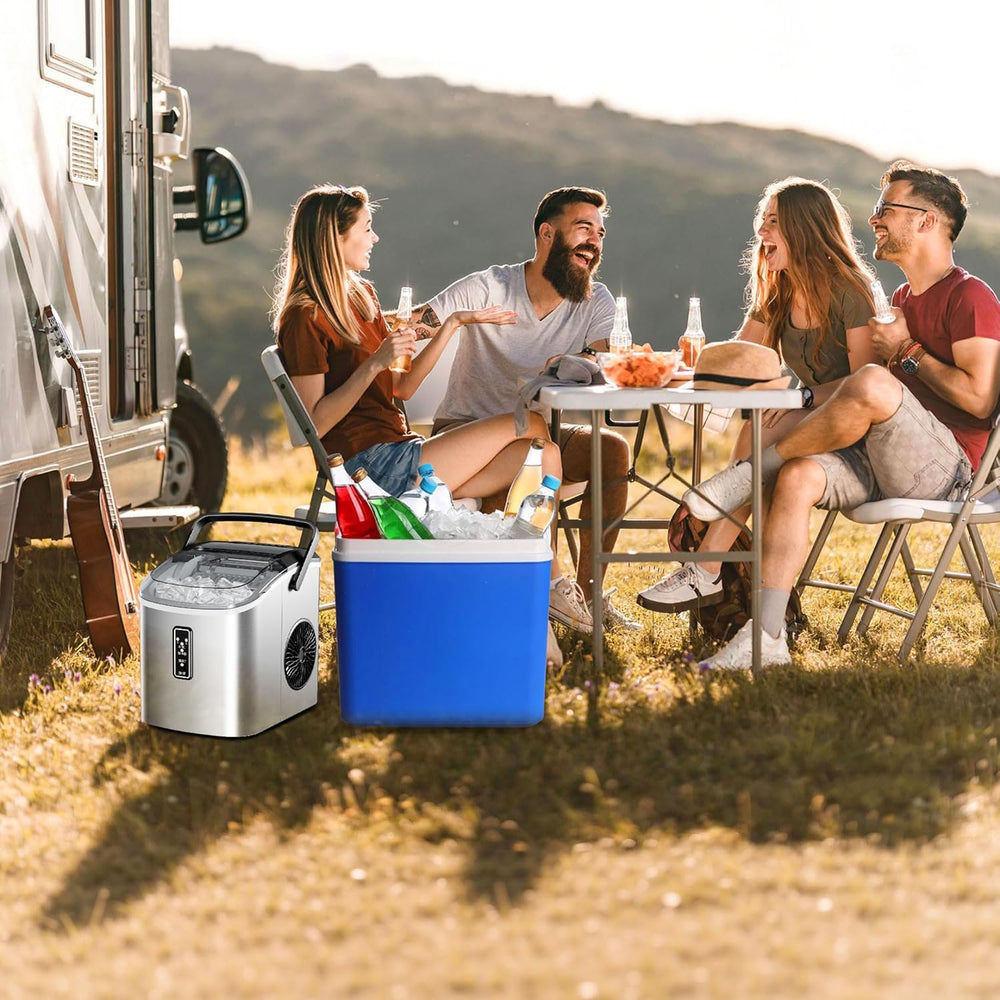 Countertop Ice Maker – 9 Ice Cubes in 6 Minutes, 26 lbs per Day, Portable with Self-Cleaning